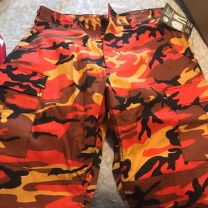 Orange Army Pants